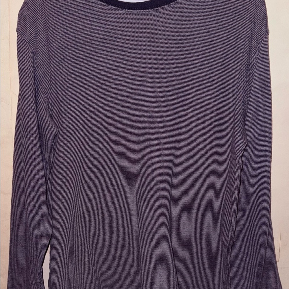 VINTAGE 00s Wrangler Navy Striped Thermal Shirt L